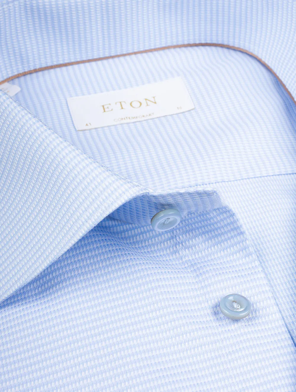 Elevated Pique Contemporary Fit Shirt Blue