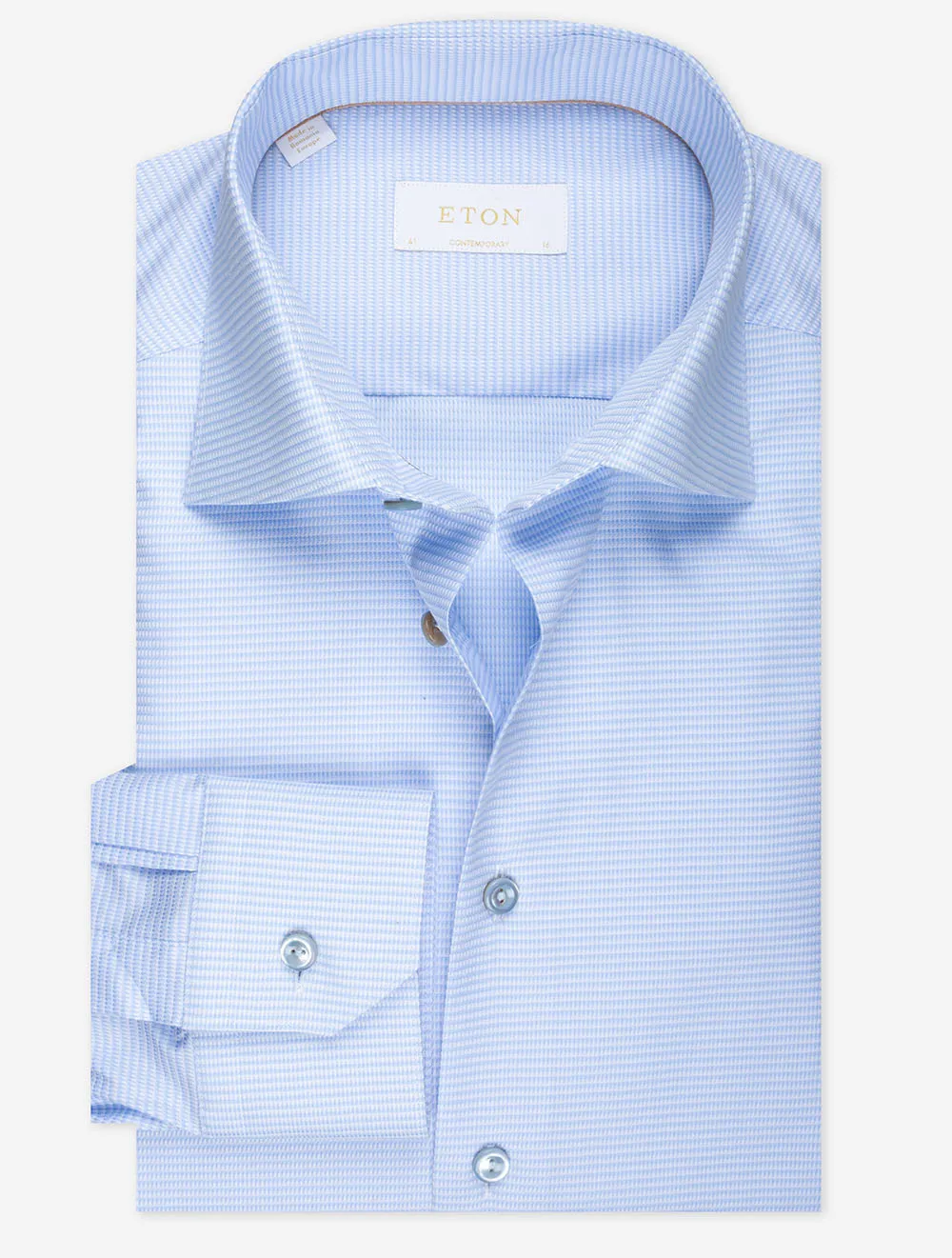 Elevated Pique Contemporary Fit Shirt Blue