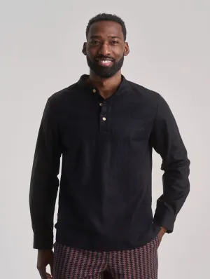 Elijah Men's Organic Linen Cotton Shirt | Black