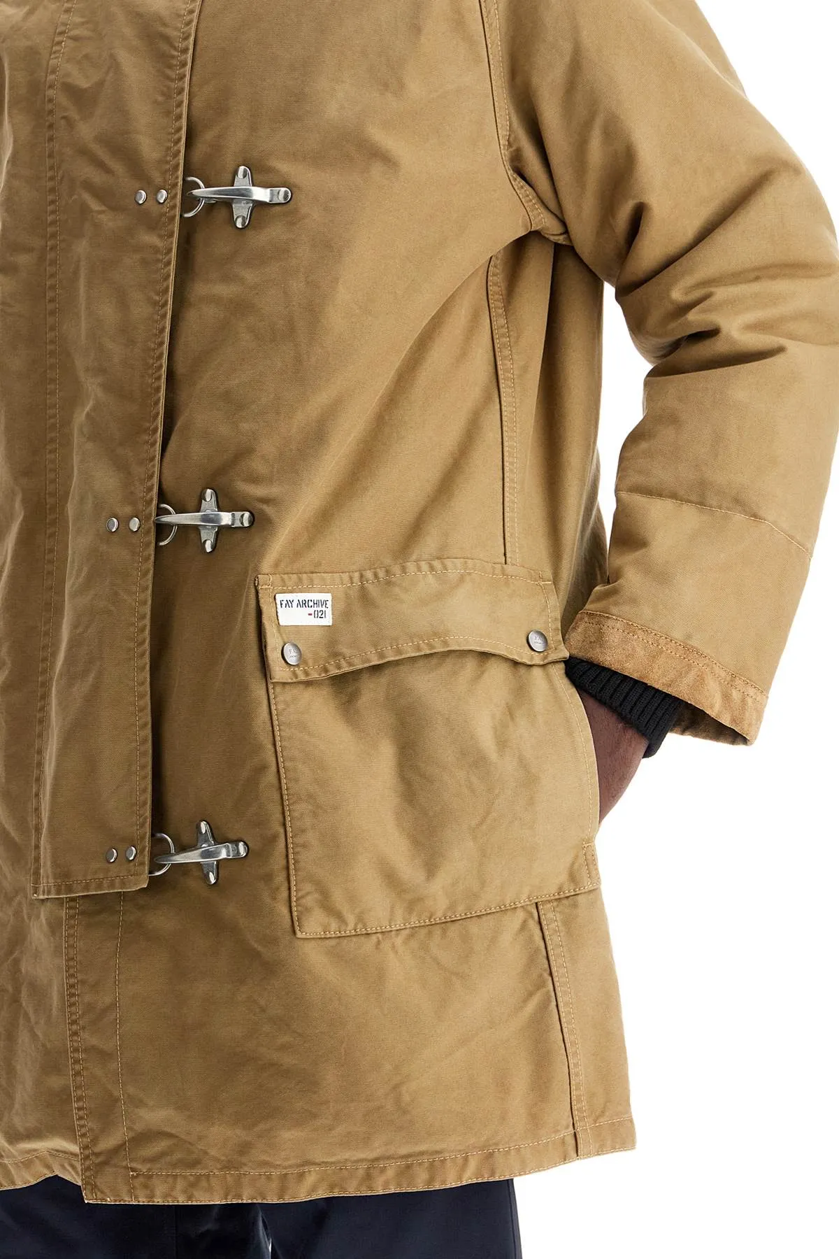 Fay Archive Men's Padded Canvas Jacket Coat