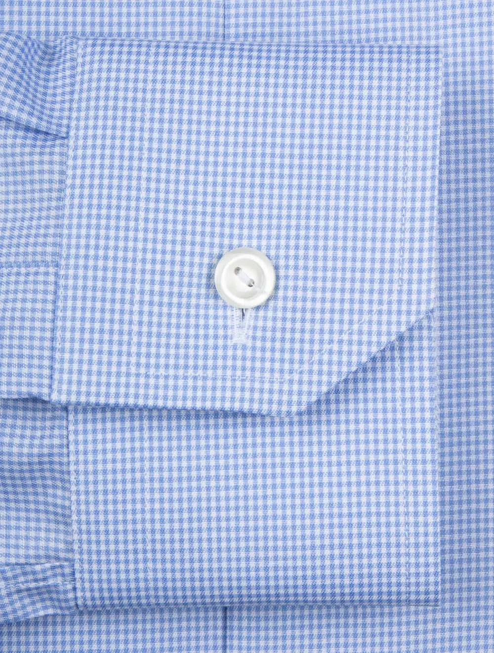 Fine Check Signature Slim Fit Shirt Blue