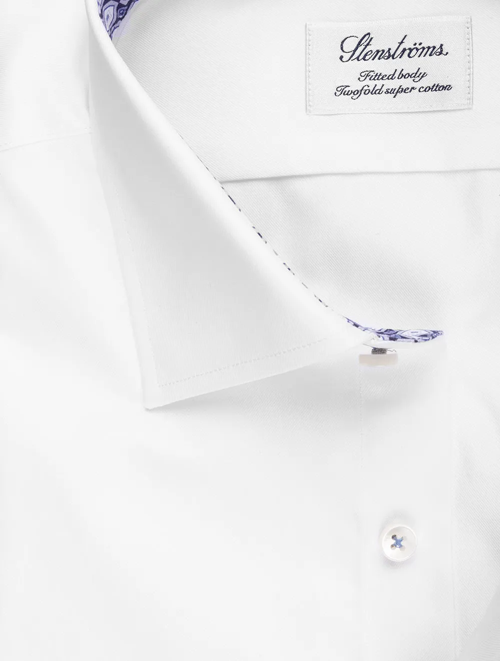 Fitted Contrast Shirt White