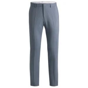 Formal trousers in a patterned virgin-wool blend