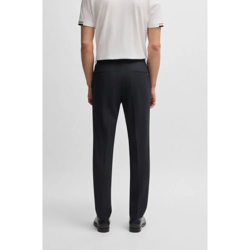 Formal trousers in washable super-flex fabric