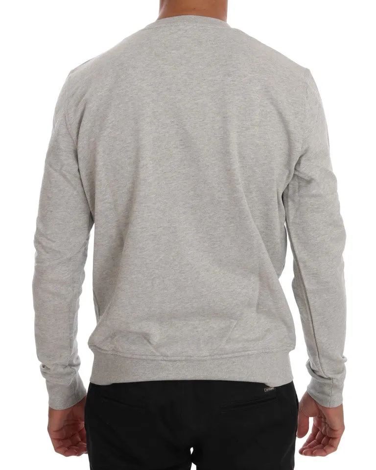 Frankie Morello  Cotton Crewneck Pullover Men's Sweater