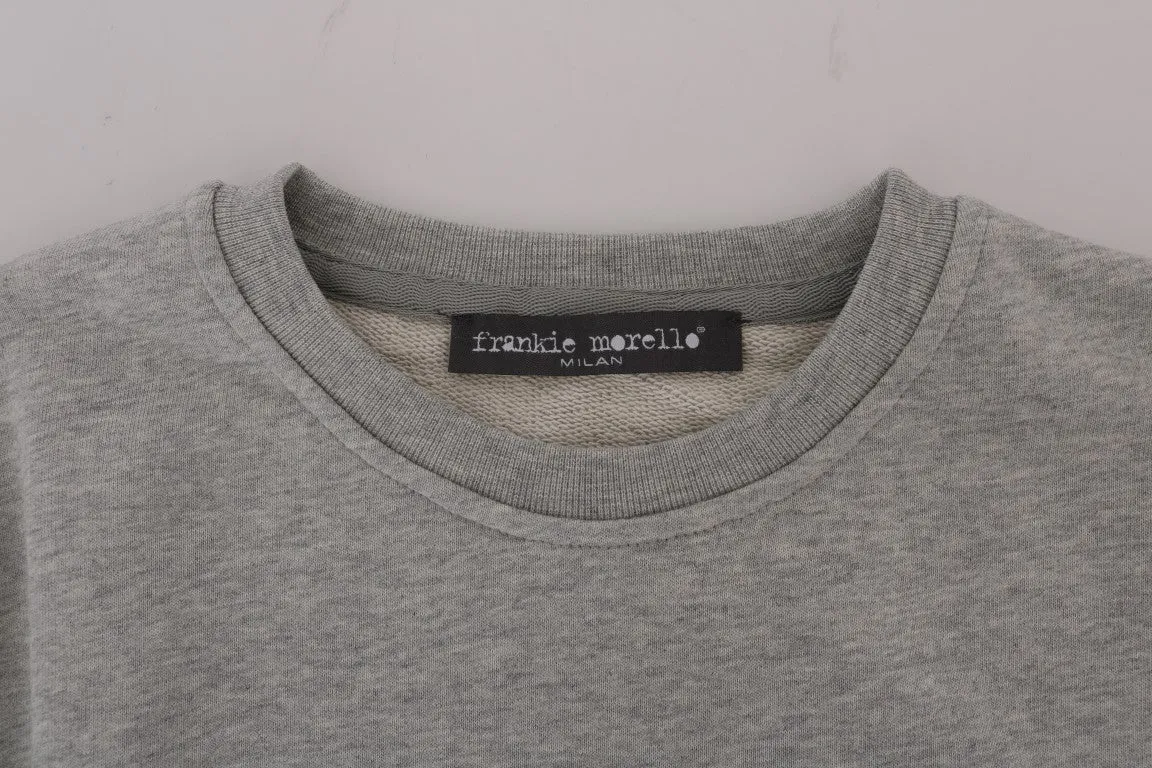 Frankie Morello  Cotton Crewneck Pullover Men's Sweater
