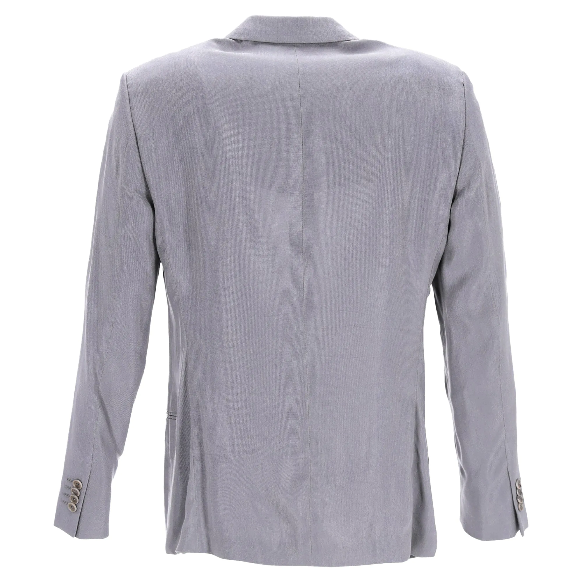 Giorgio Armani Double-Breasted Blazer in Grey Cupro