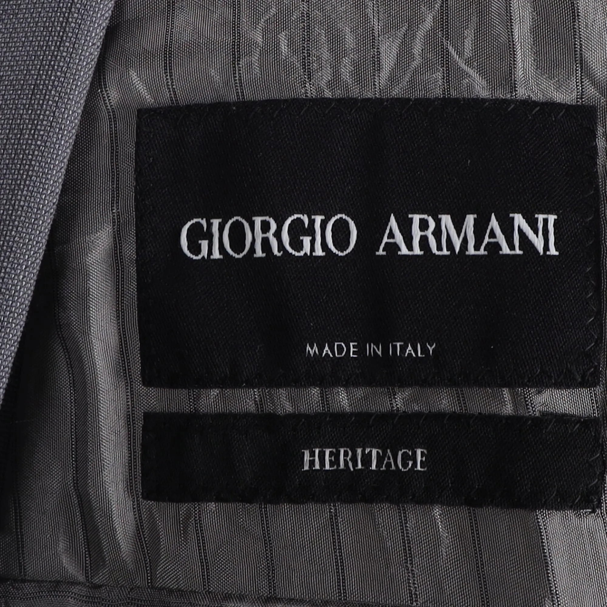 Giorgio Armani Double-Breasted Blazer in Grey Cupro