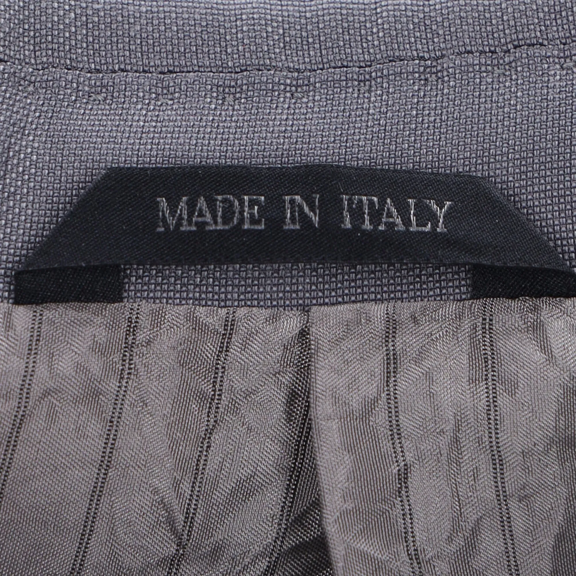 Giorgio Armani Double-Breasted Blazer in Grey Cupro