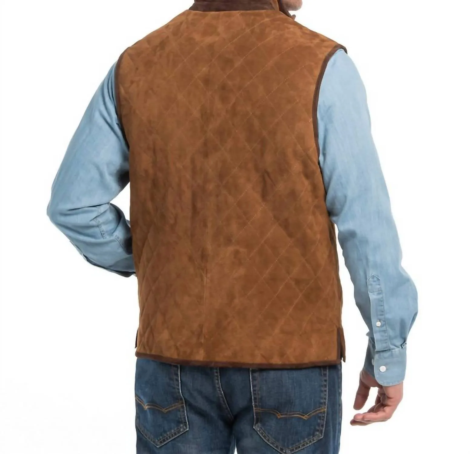 Goat Leather Vest In Whisky