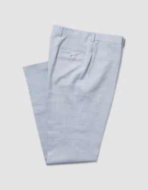 GREY CRASH LINEN TROUSERS - CLASSIC FIT