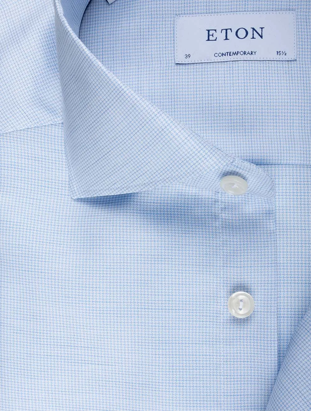 Houndstooth Contemporary Fit Shirt Blue