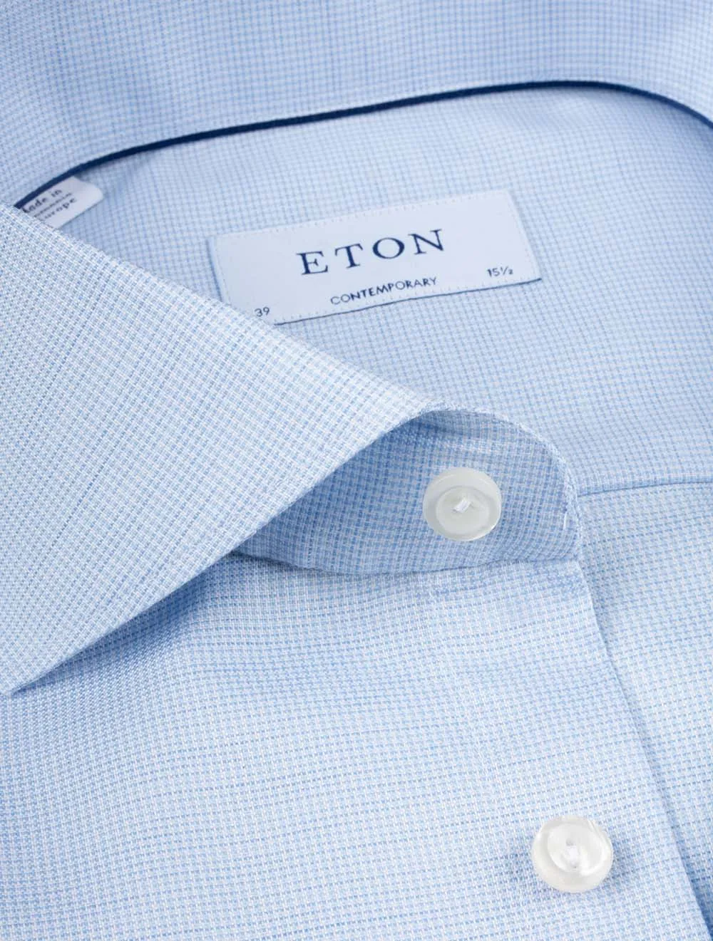 Houndstooth Contemporary Fit Shirt Blue