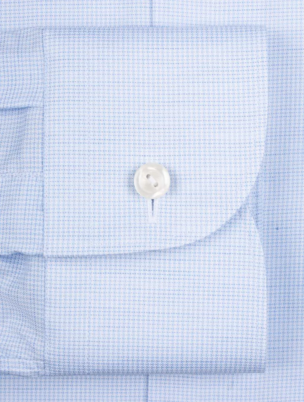 Houndstooth Fine Twill Slim Fit Shirt Blue