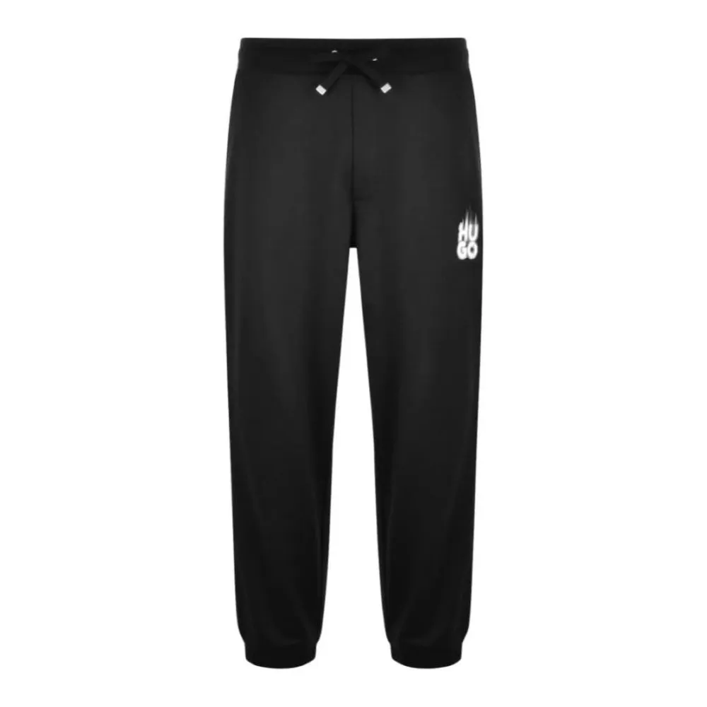 Hugo Men's Dilbero Smoke Logo Track Pants, Black