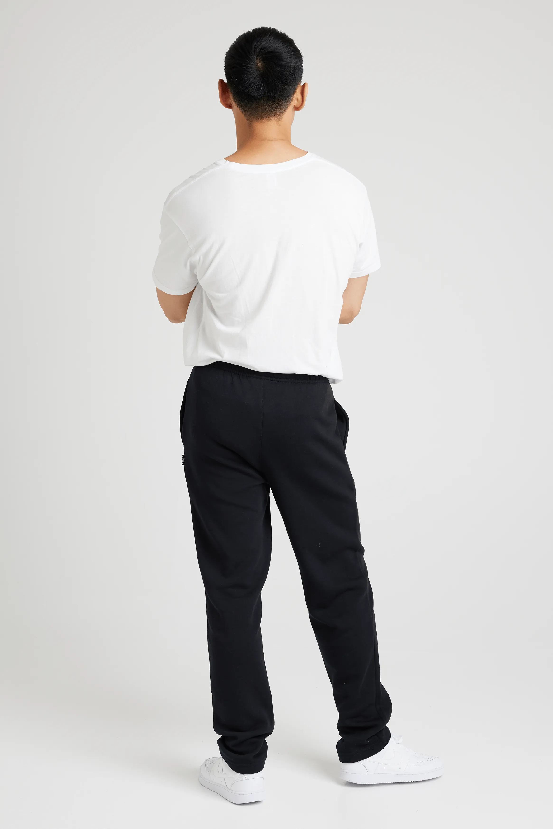 INSPORT MEN'S ASPEN BLACK TRACKPANTS (OPEN LEG) Cothing_Mens-Insport