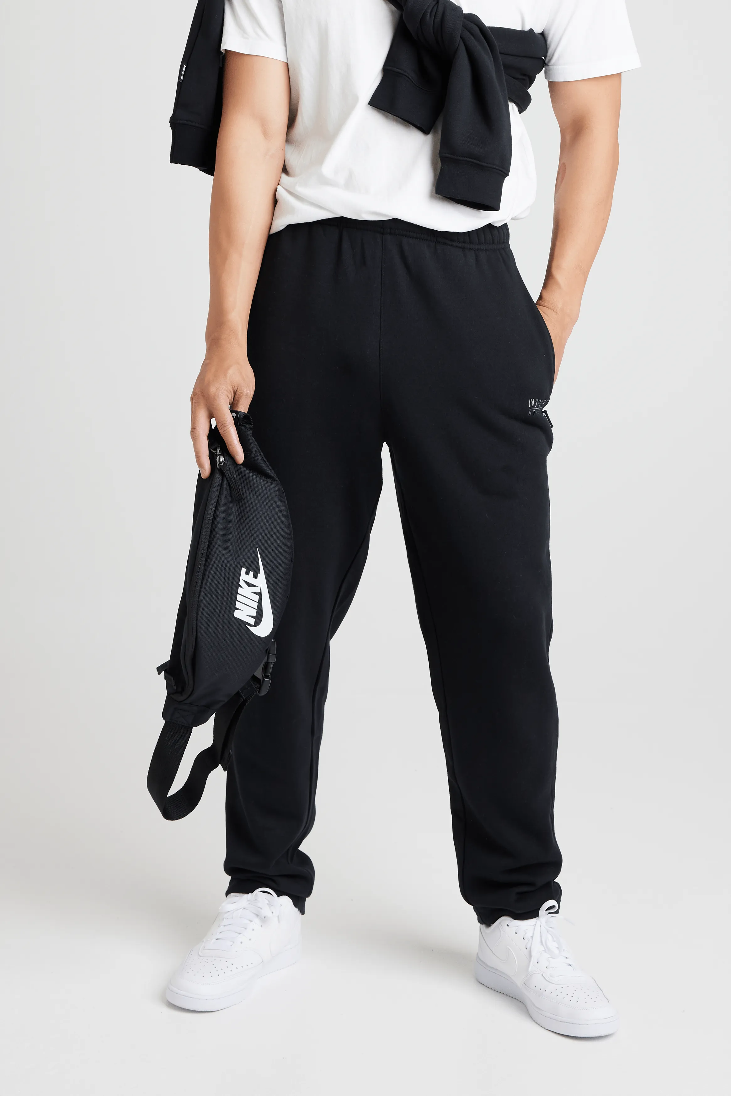 INSPORT MEN'S ASPEN BLACK TRACKPANTS (OPEN LEG) Cothing_Mens-Insport