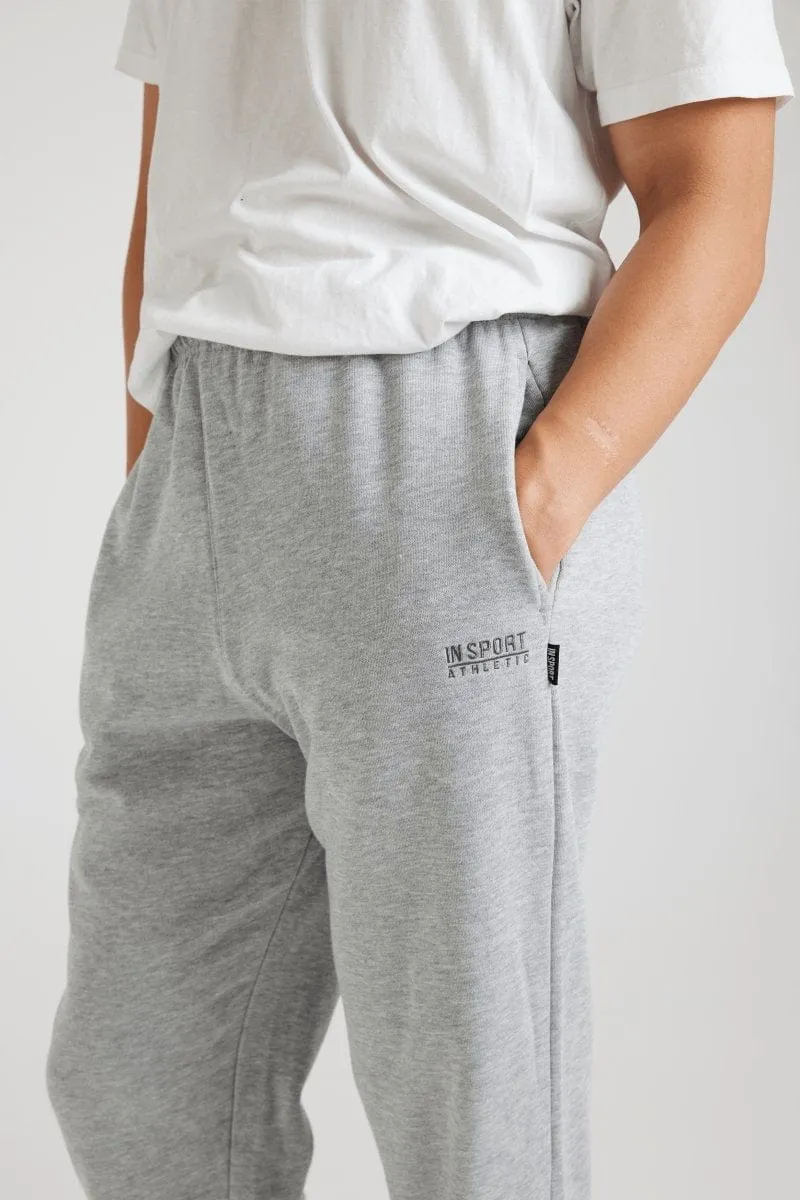 INSPORT MEN'S ASPEN GREY TRACKPANTS (OPEN LEG) Cothing_Mens-Insport
