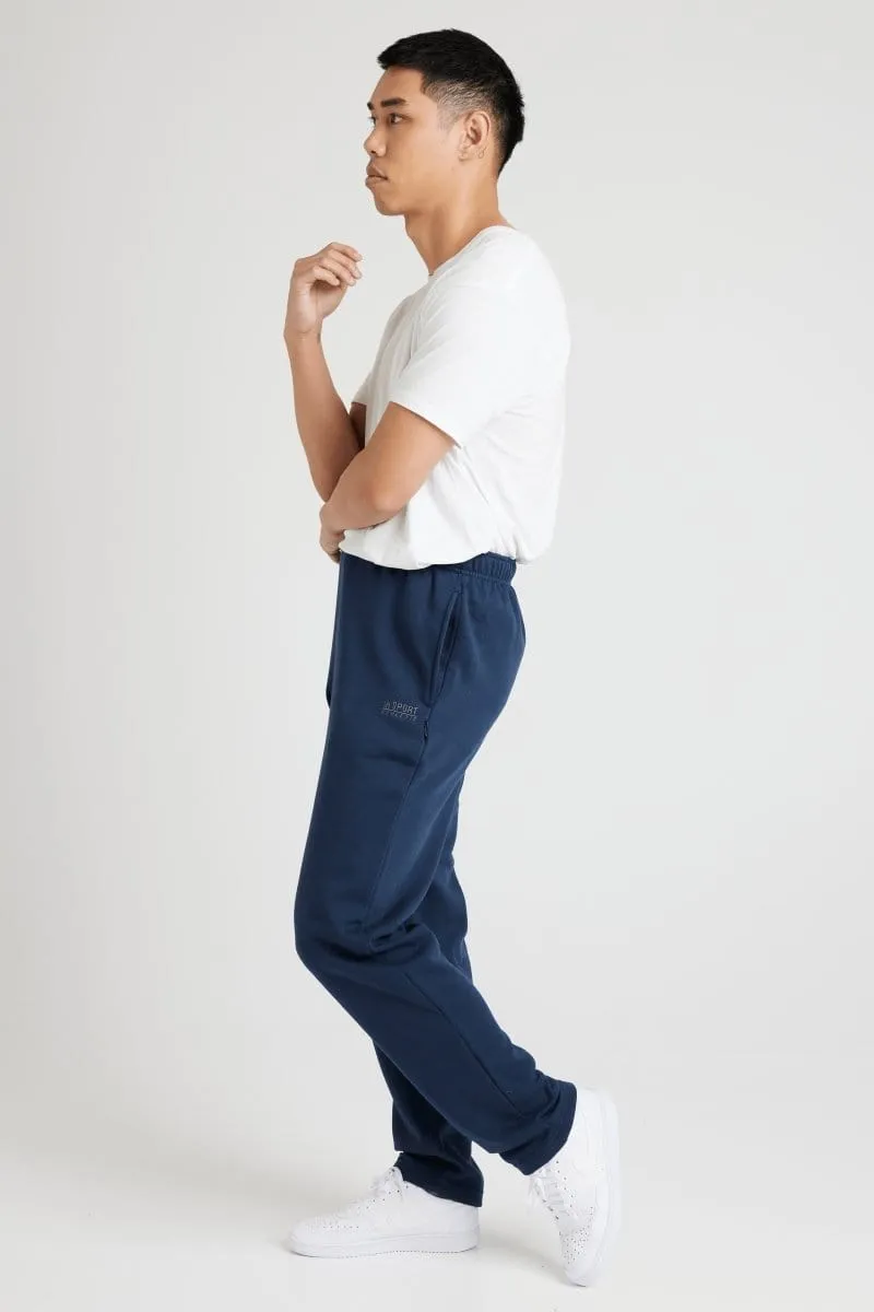 INSPORT MEN'S ASPEN NAVY TRACKPANTS (OPEN LEG) Cothing_Mens-Insport