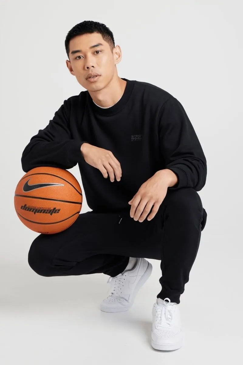 INSPORT MEN'S BOSTON SLIM FIT BLACK TRACKPANTS Cothing_Mens-Insport