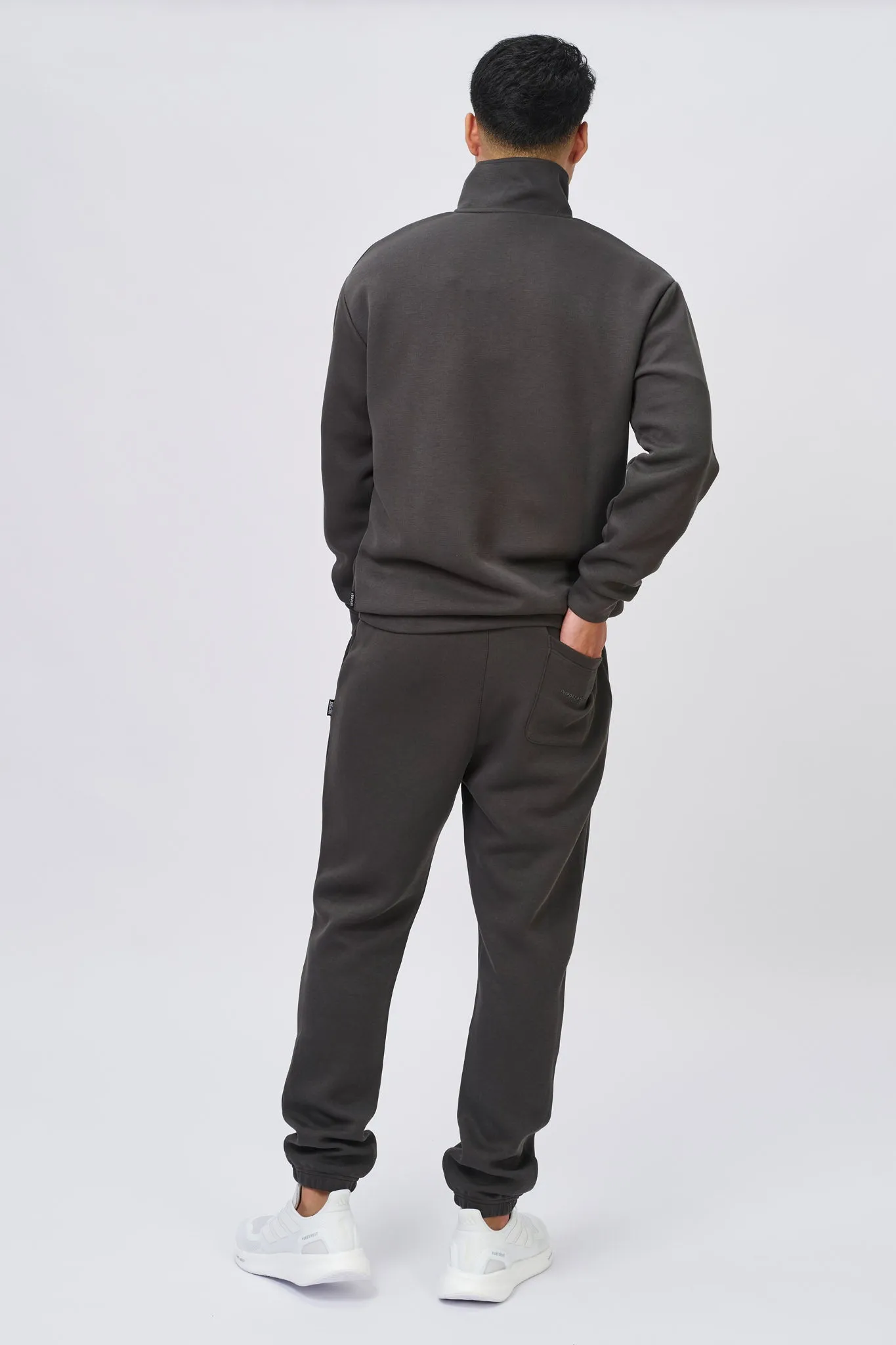 INSPORT MENS DENVER FLEECE ASH QUARTER ZIP Cothing_Mens-Insport