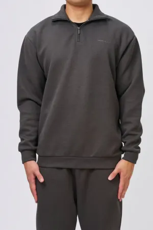 INSPORT MENS DENVER FLEECE ASH QUARTER ZIP Cothing_Mens-Insport