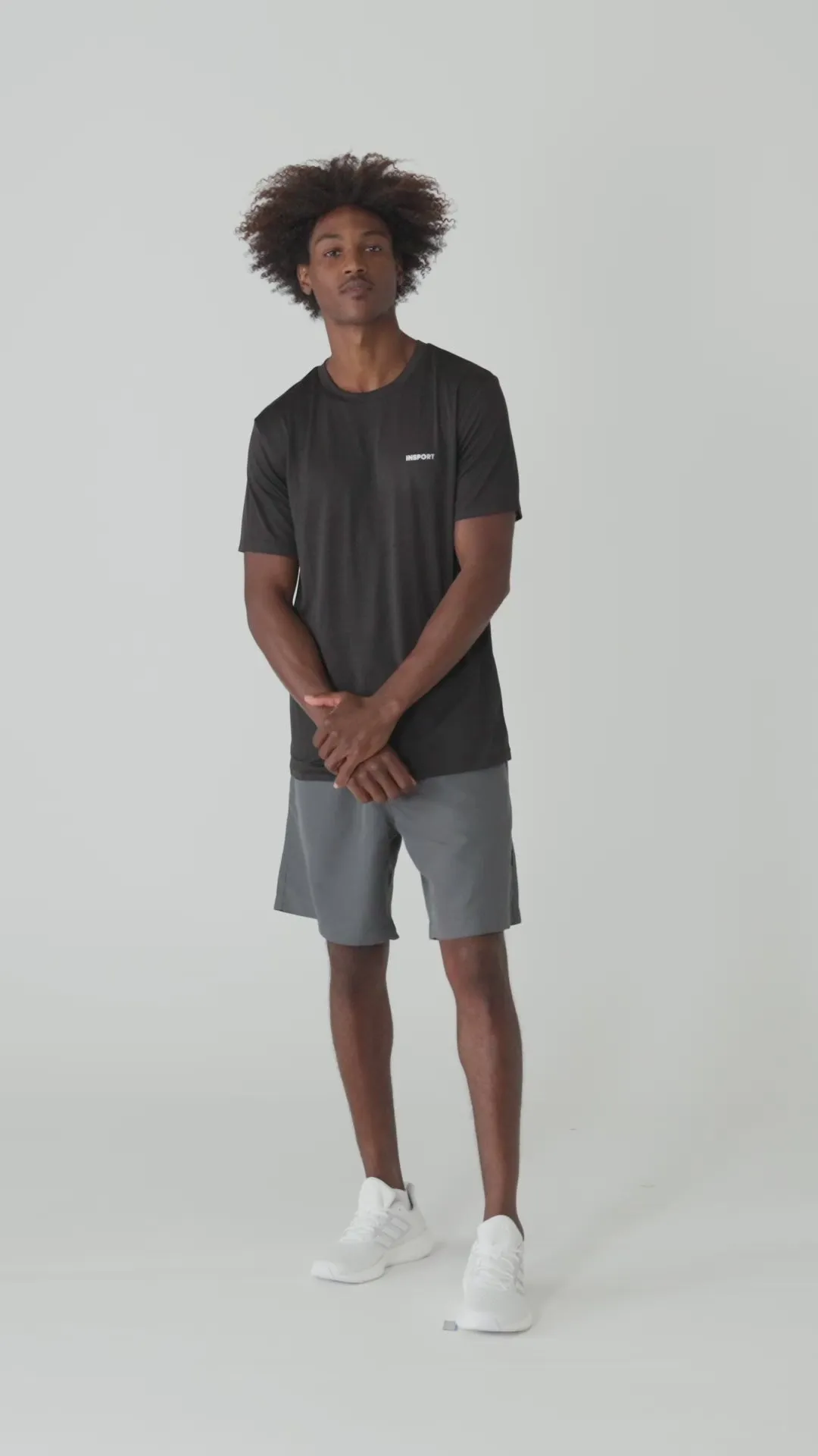 INSPORT MEN'S MIAMI GREY/ZINC RUNNING SHORTS