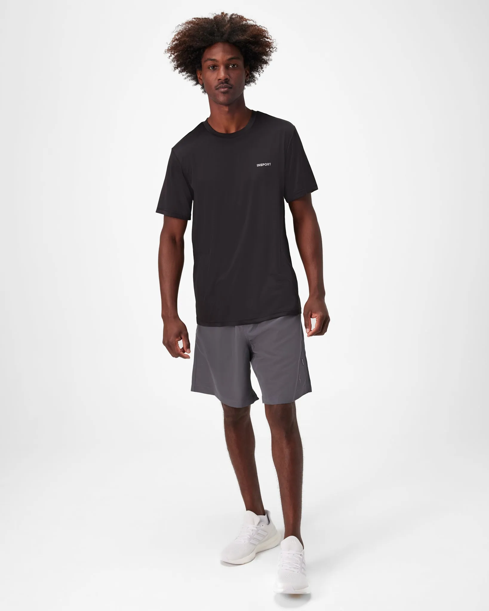 INSPORT MEN'S MIAMI GREY/ZINC RUNNING SHORTS