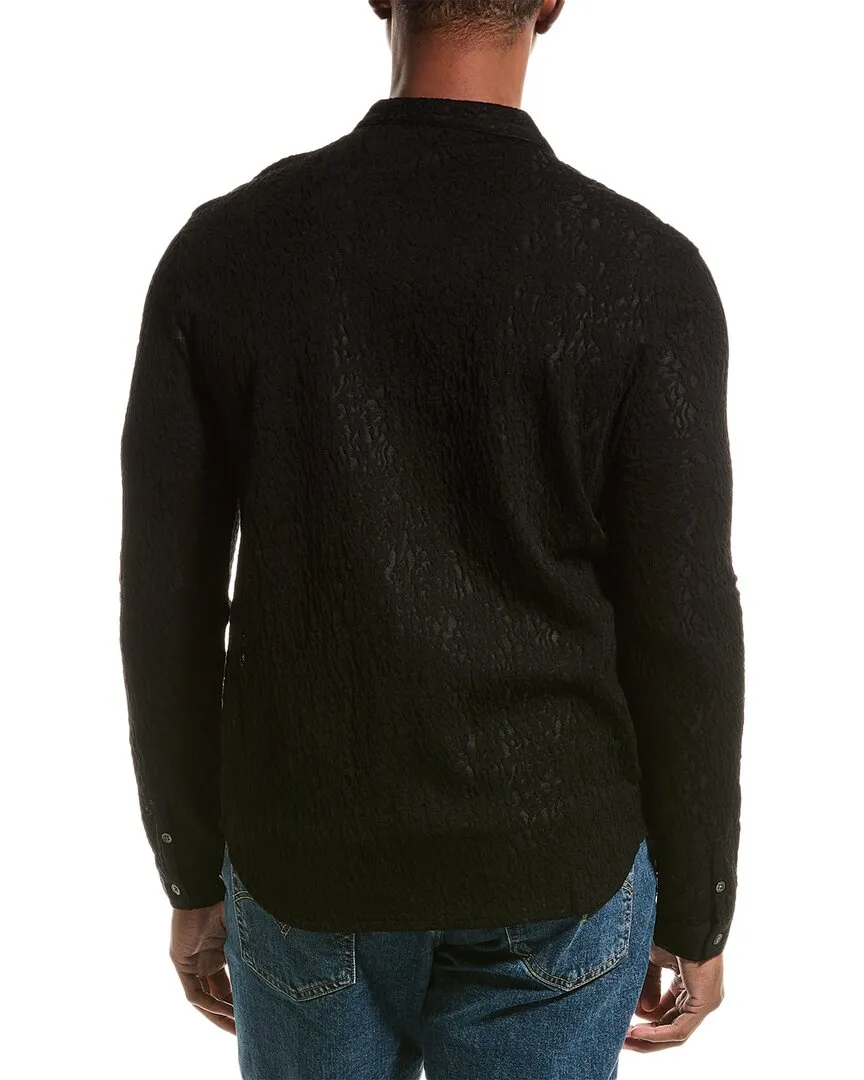 John Varvatos Glenn Regular Fit Wool-Blend Shirt