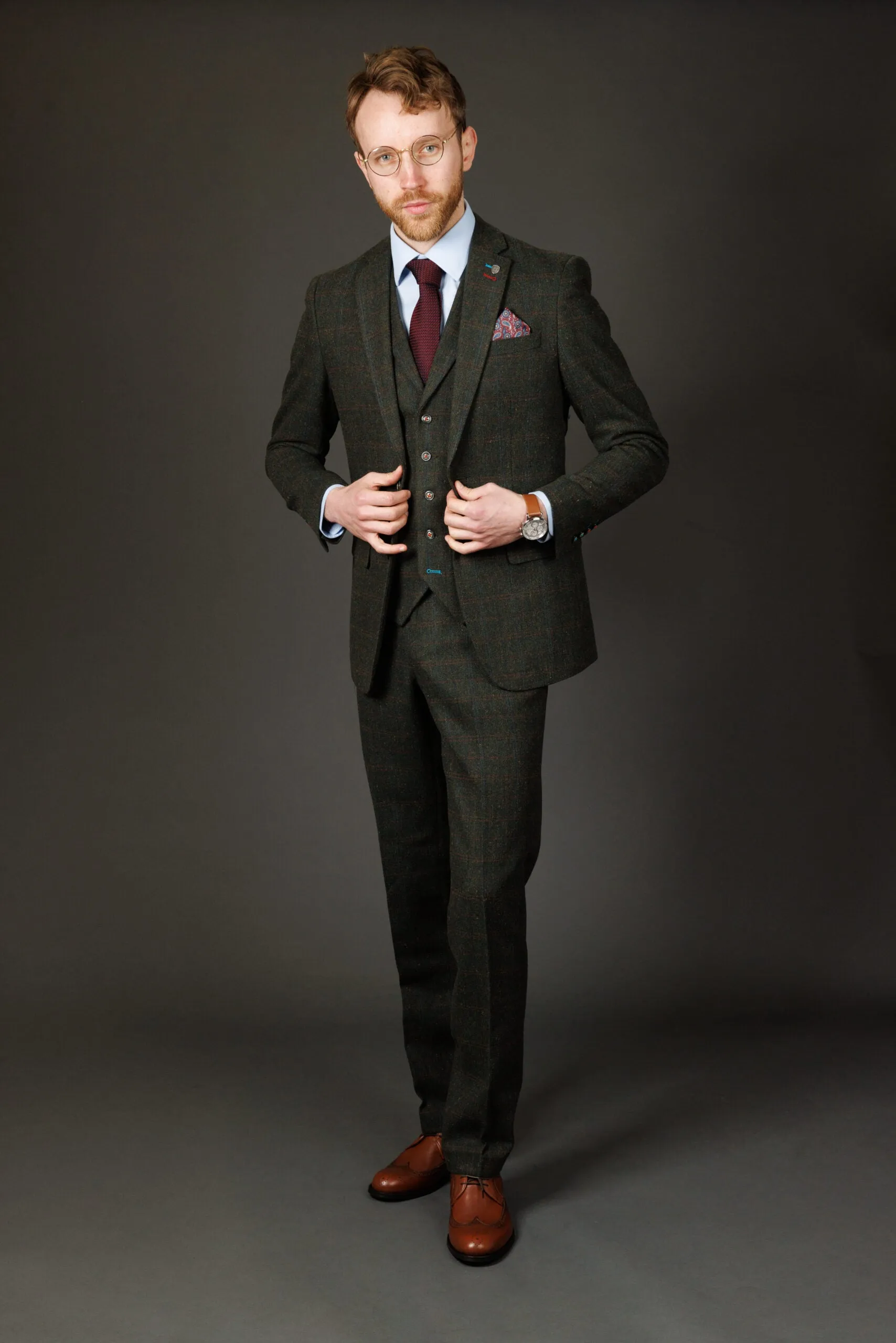 Joshua 3 Piece Tweed Suit