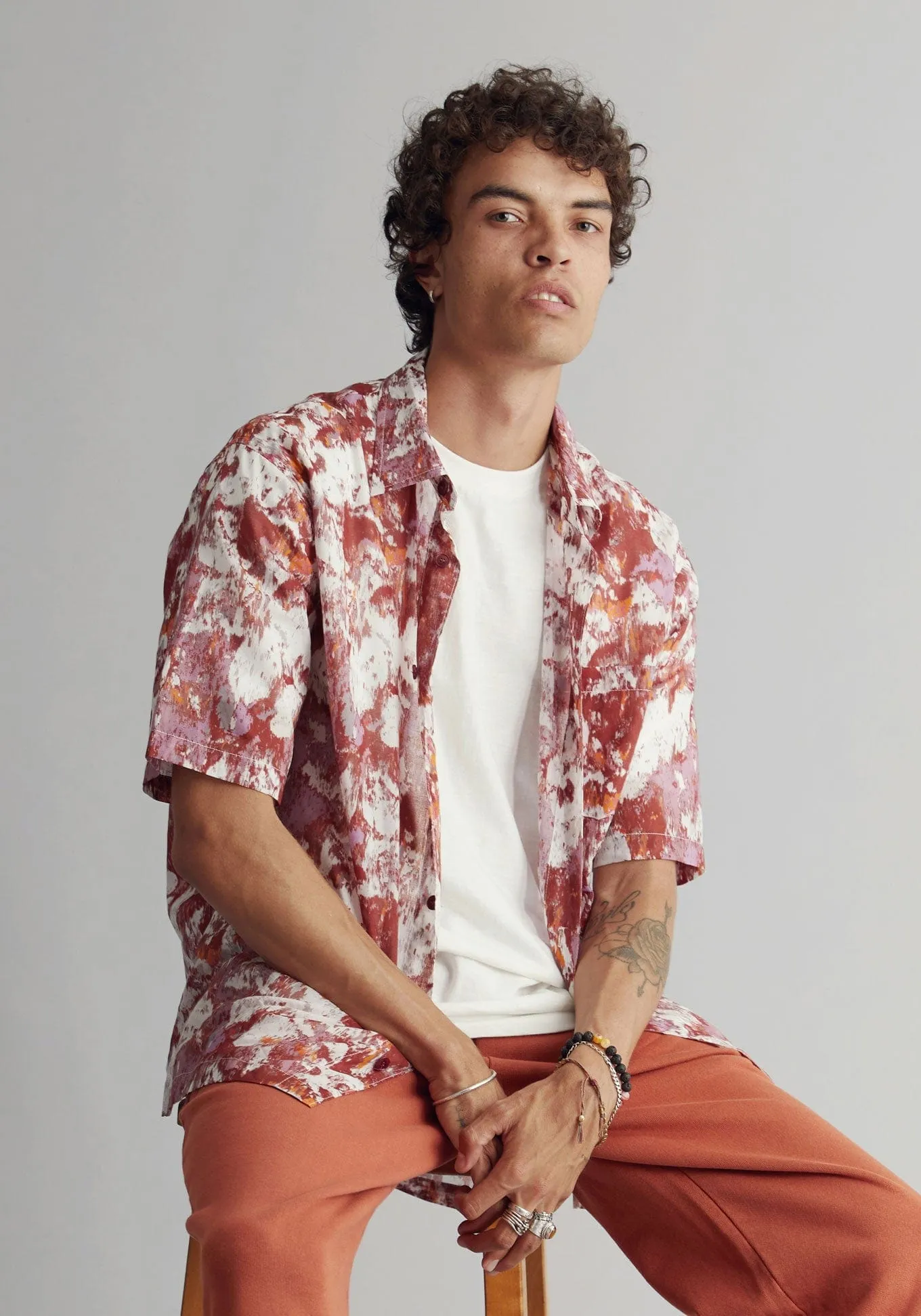 JP Men's Organic Cotton Shirt | Poppy Red