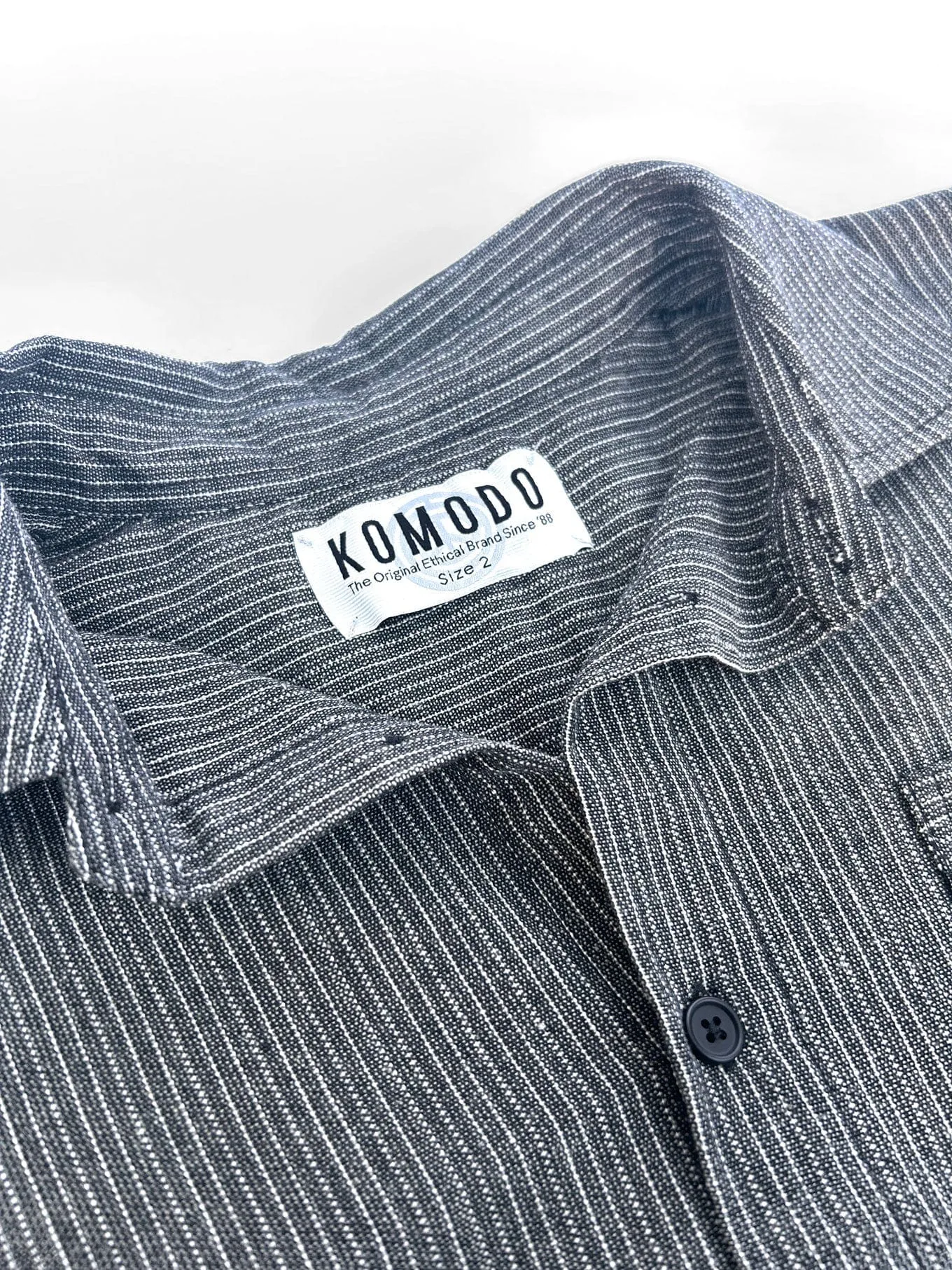 Jude Men's Organic Cotton Shirt | Monochrome Stripe
