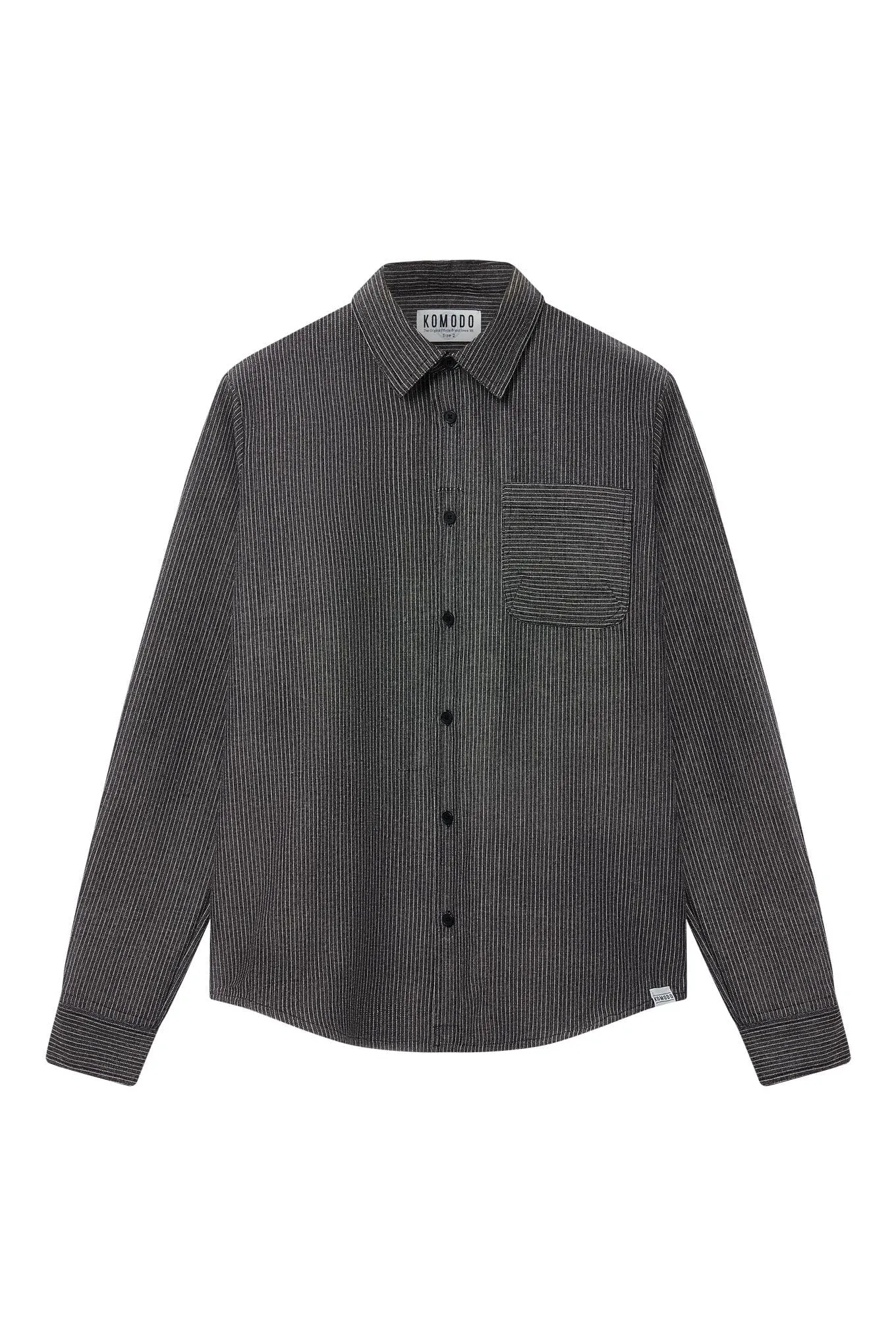 Jude Men's Organic Cotton Shirt | Monochrome Stripe