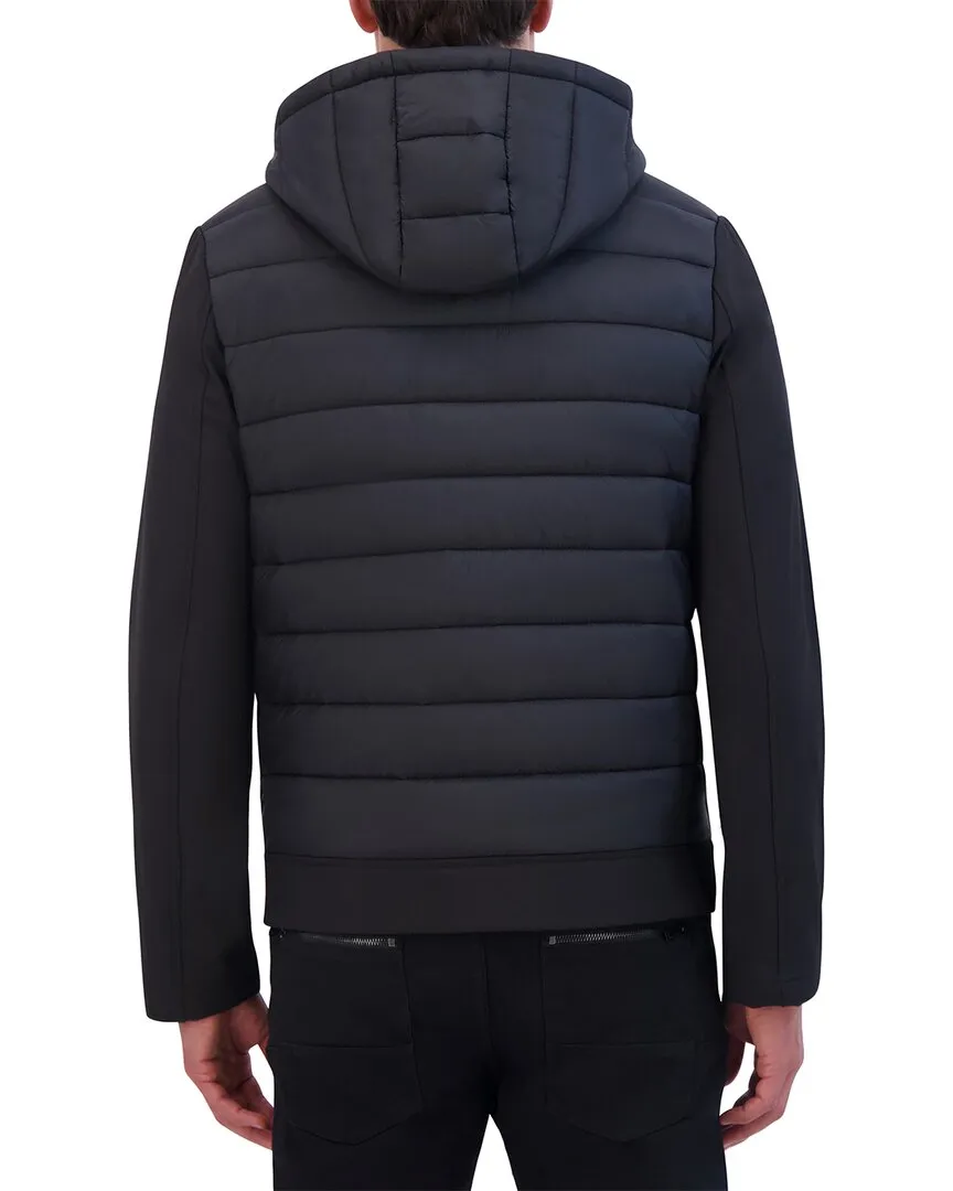Kenneth Cole Mixed Media Bomber Jacket