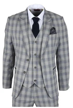 Knight 3 Piece Checked Suit