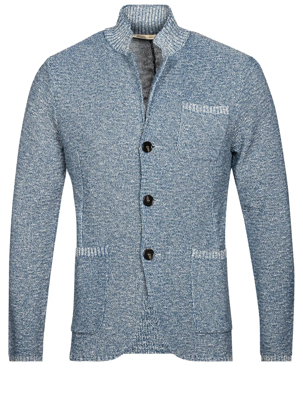 Knit Ribbed Swacket Blue