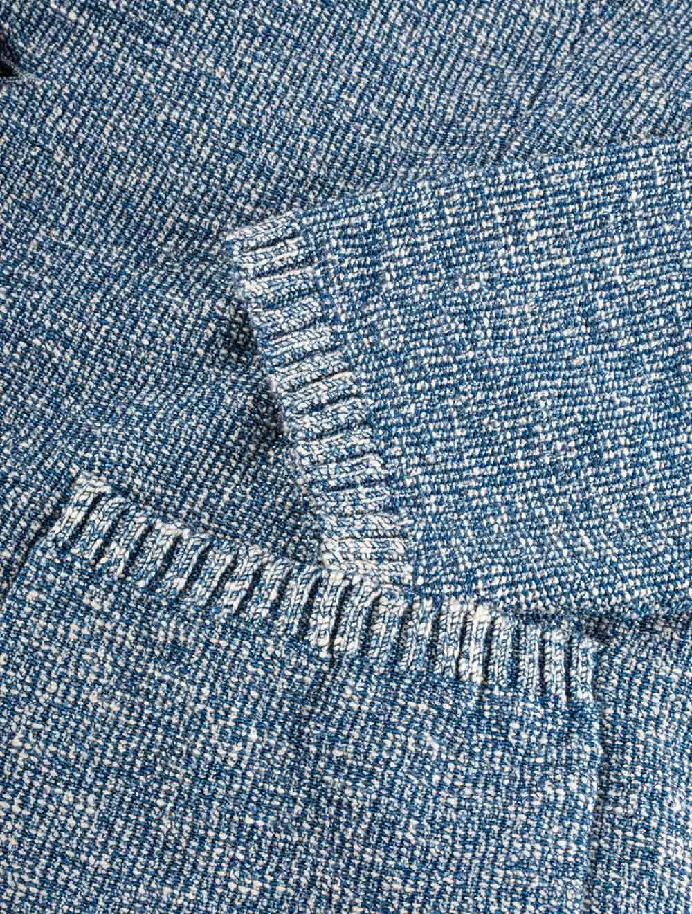 Knit Ribbed Swacket Blue