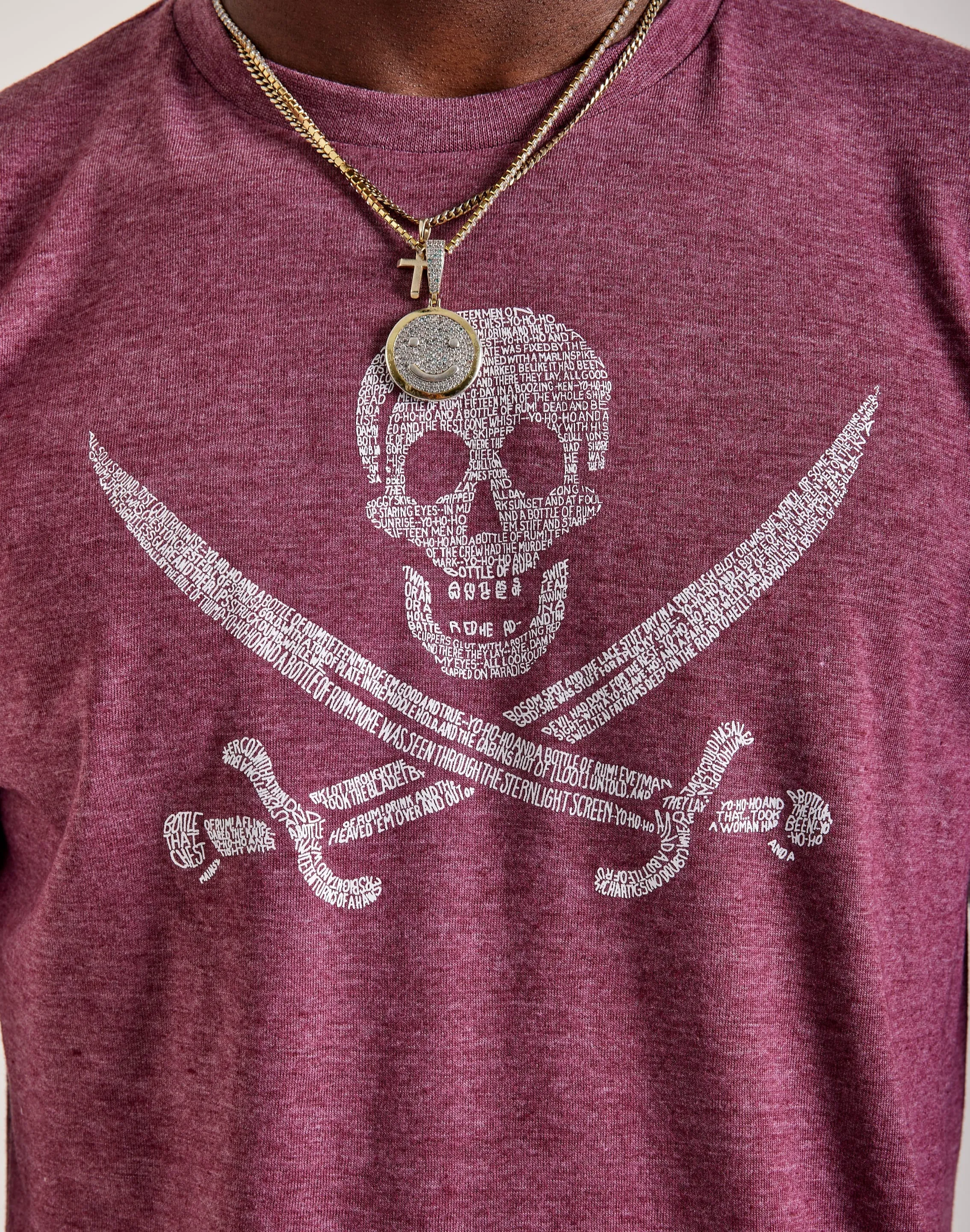 LA Pop Art Word Art Pirate Skull Tee