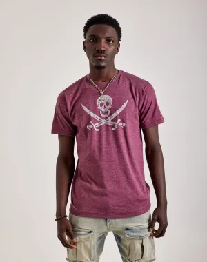 LA Pop Art Word Art Pirate Skull Tee