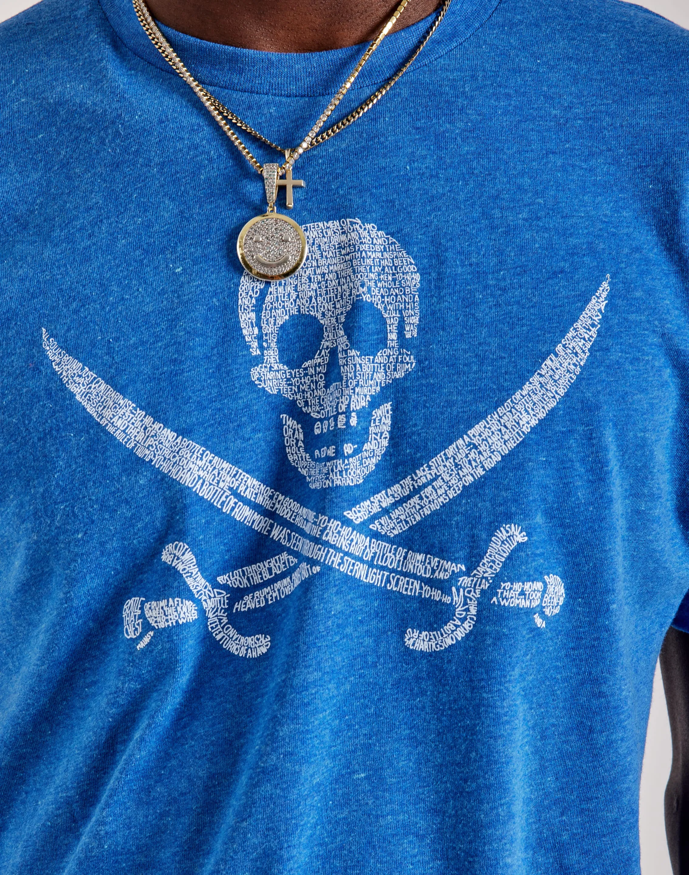LA Pop Art Word Art Pirate Skull Tee