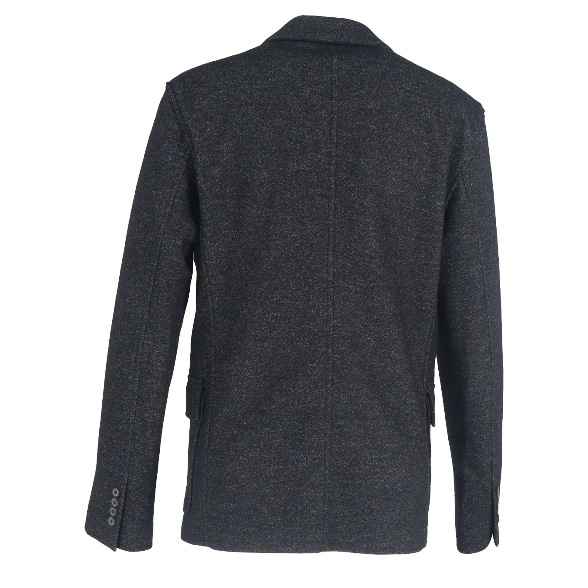 Lanvin Single-Breasted Blazer with Pockets in Black Wool