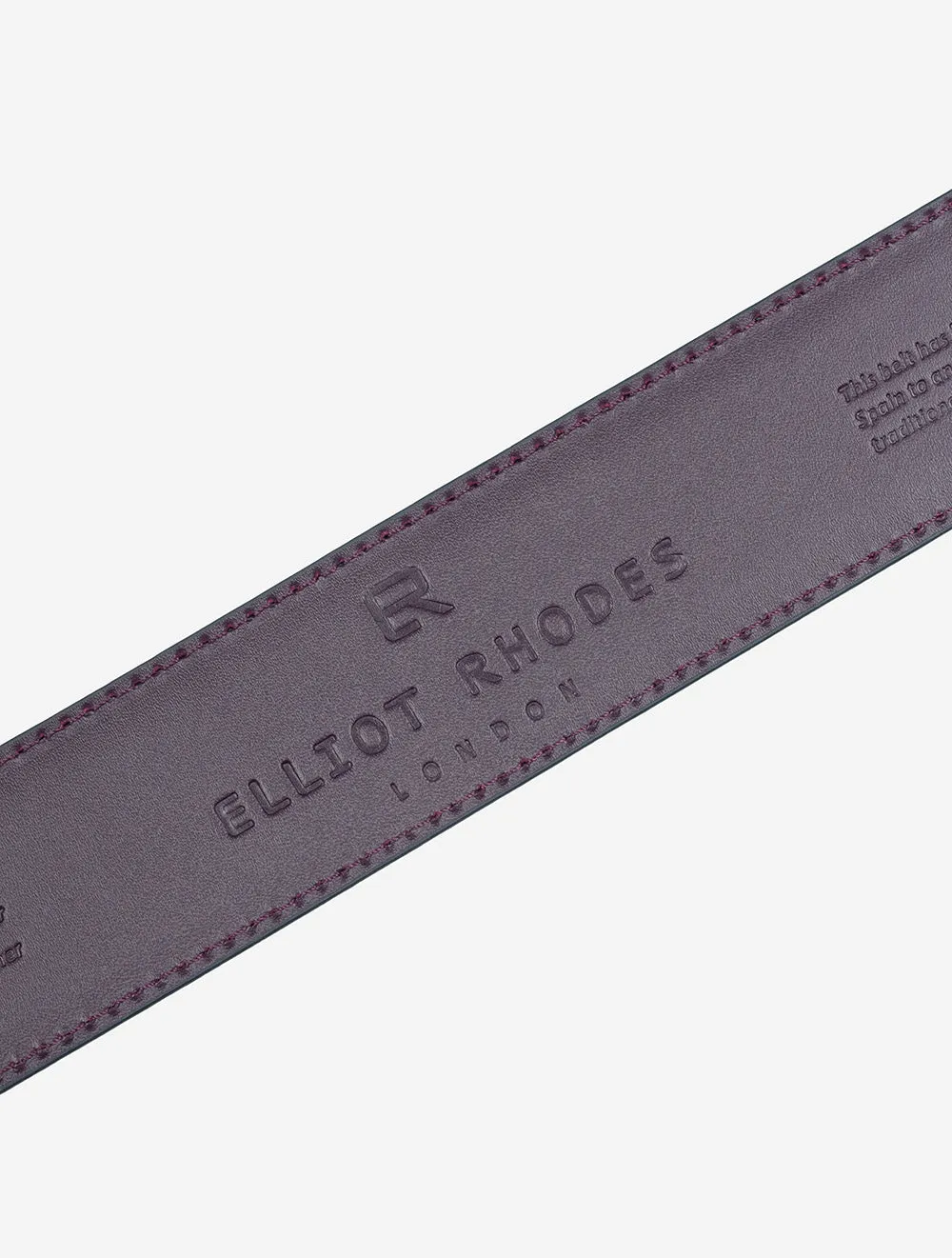Leather Crocodile Print Belt Navy