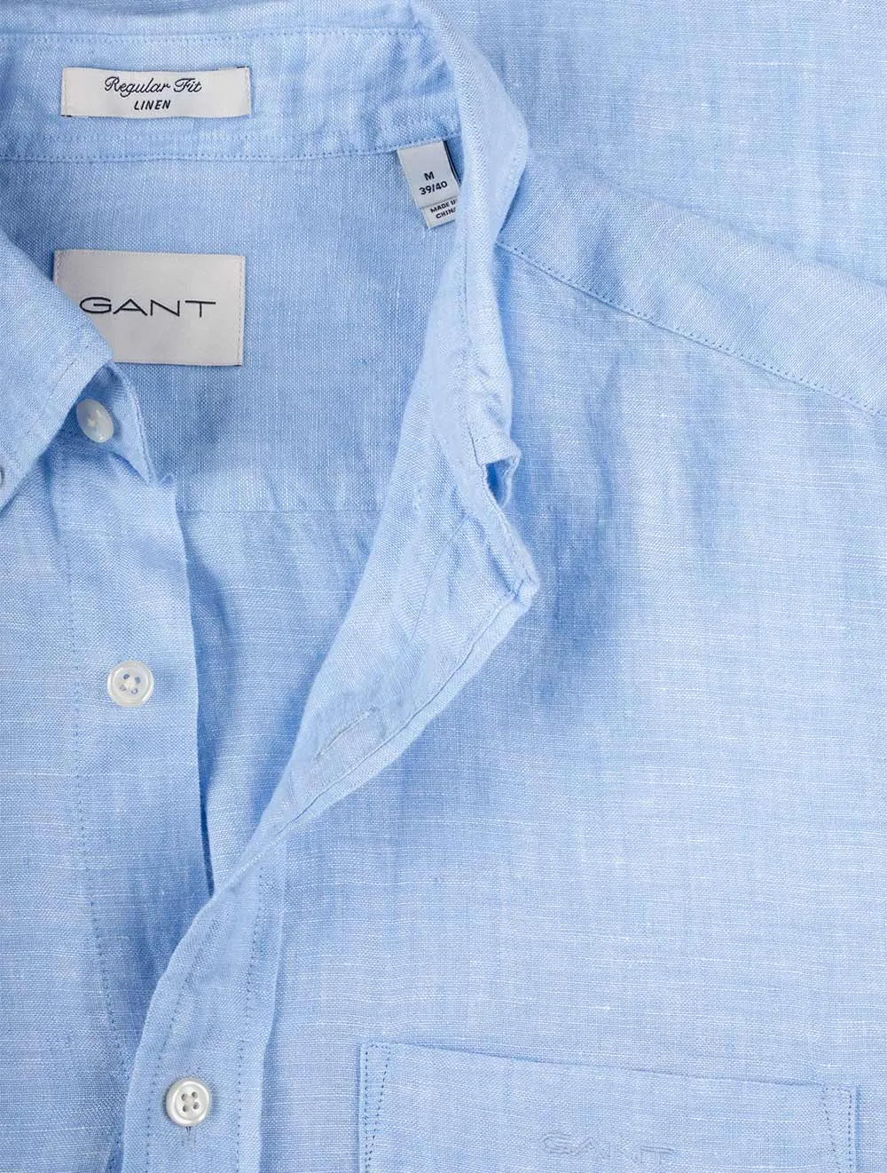 Linen Regular Fit Shirt Capri Blue