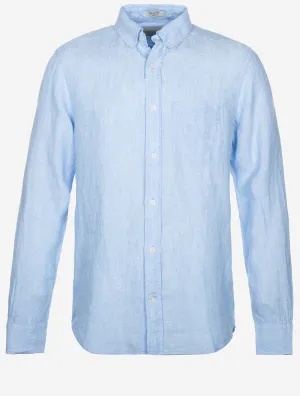 Linen Regular Fit Shirt Capri Blue