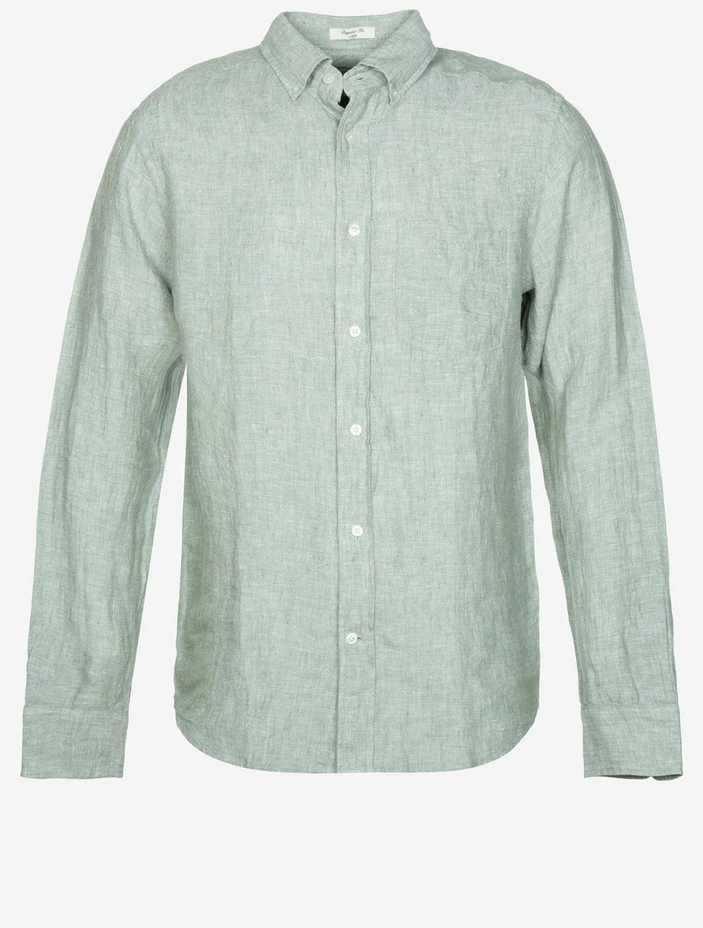Linen Regular Fit Shirt Kalamata Green