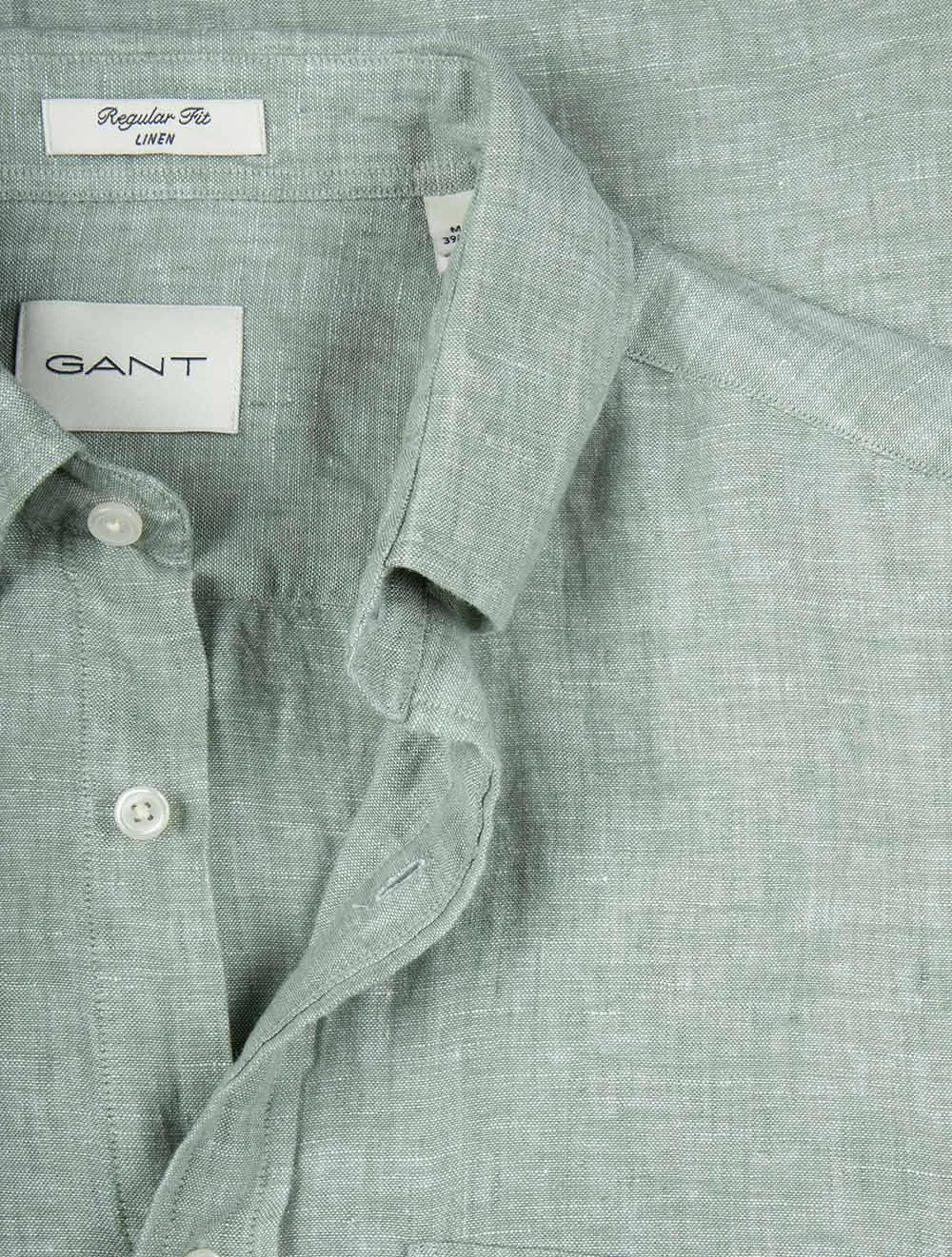 Linen Regular Fit Shirt Kalamata Green