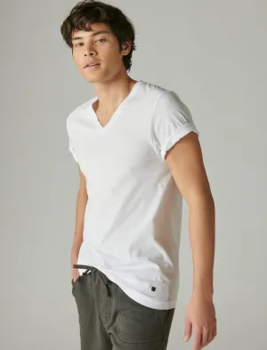 Lucky Brand 3 Pack V Neck Undershirt Tees White Lucky Brand
