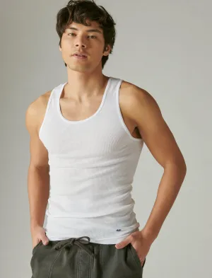 Lucky Brand 4 Pack A-Shirt Tank Tops White Lucky Brand