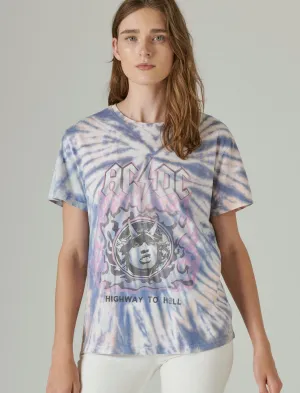 Lucky Brand Acdc Tie Dye Boyfriend Crew Multi Lucky Brand