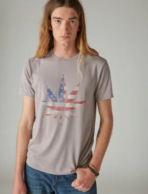 Lucky Brand American Weed Leaf Tee Rock Ridge Lucky Brand